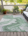 Addison Rugs Faeras Green Washable Indoor-Outdoor Rug