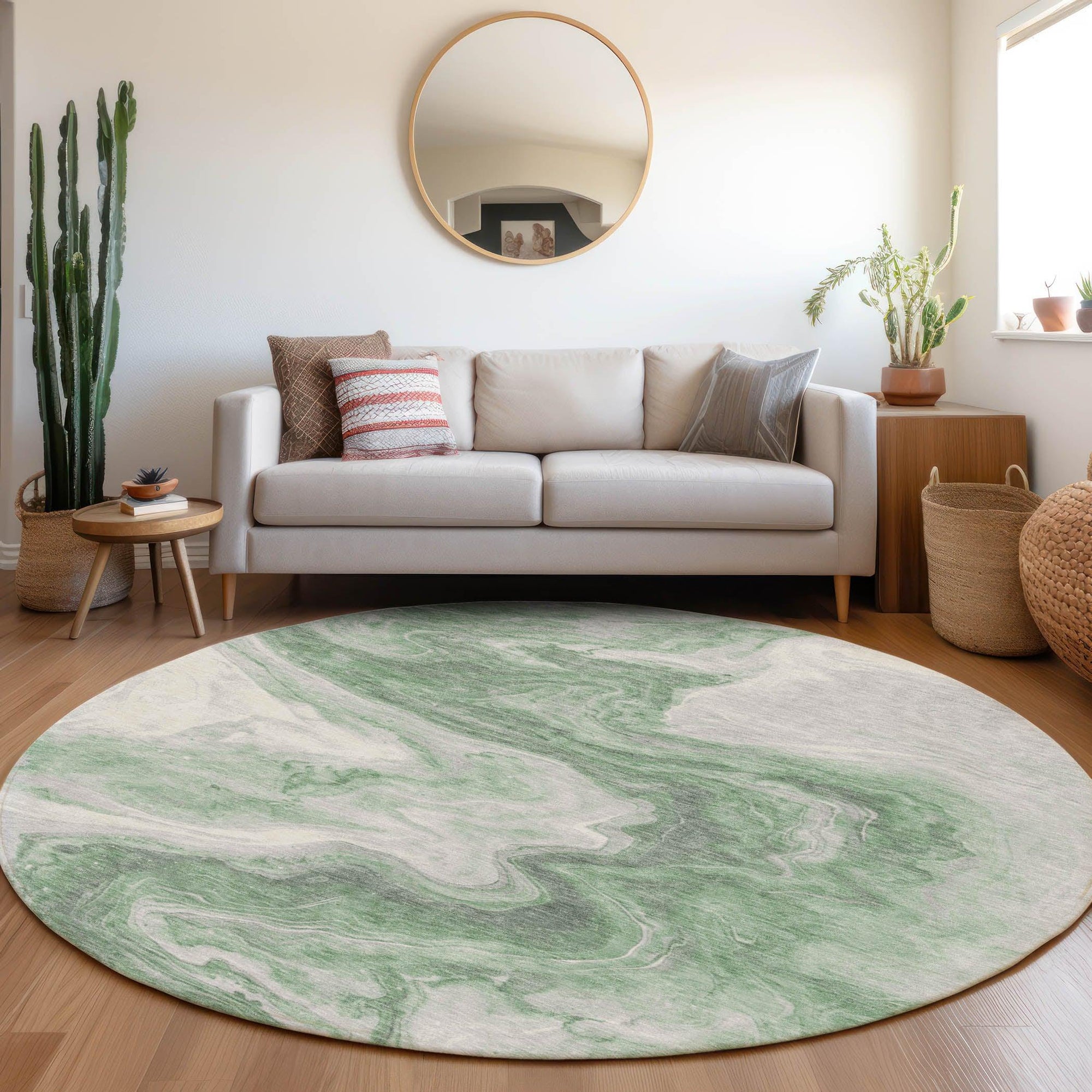 Addison Rugs Faeras Green Washable Indoor-Outdoor Rug