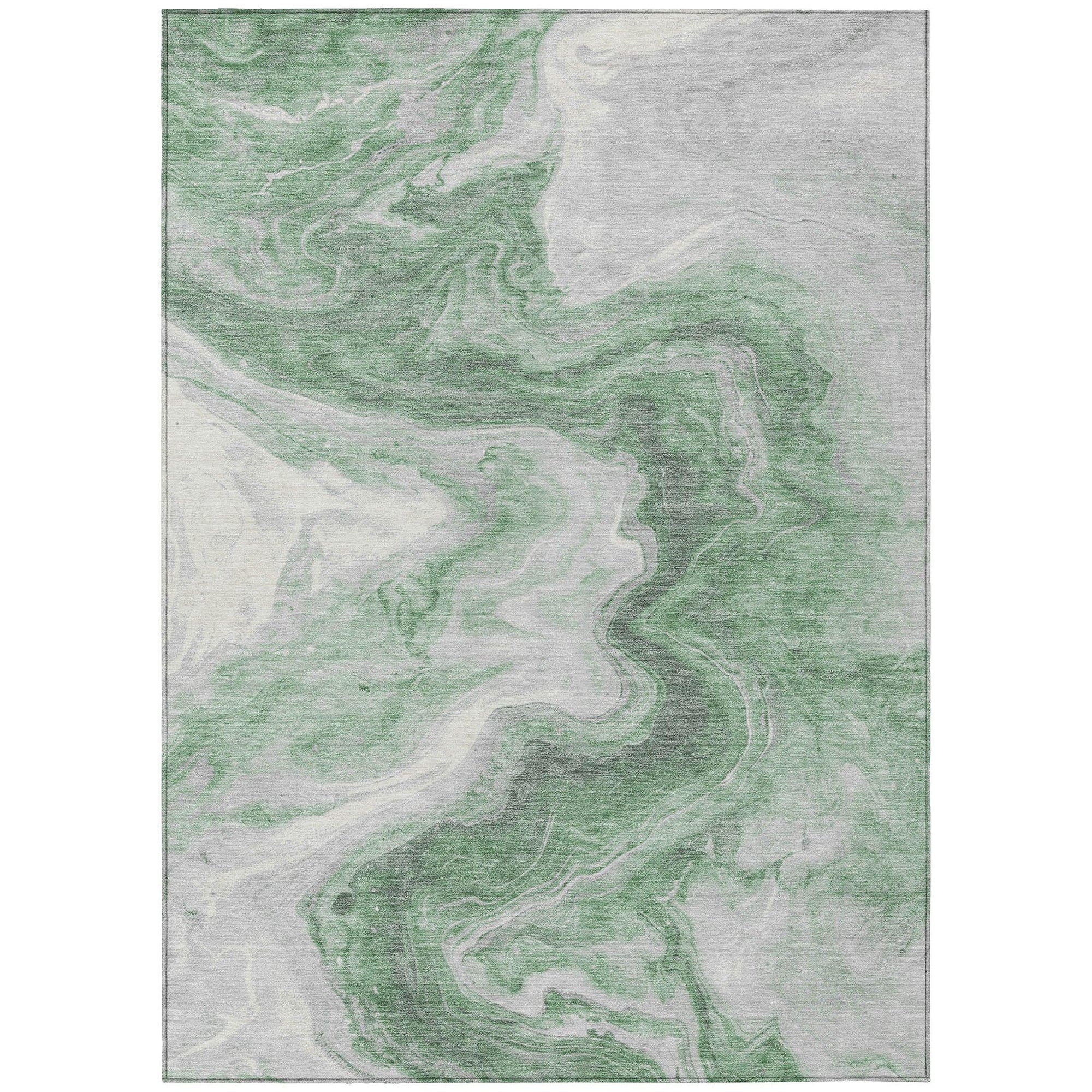 Addison Rugs Faeras Green Washable Indoor-Outdoor Rug