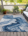 Addison Rugs Faeras Blue Washable Indoor-Outdoor Rug