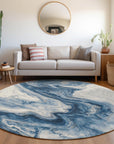 Addison Rugs Faeras Blue Washable Indoor-Outdoor Rug
