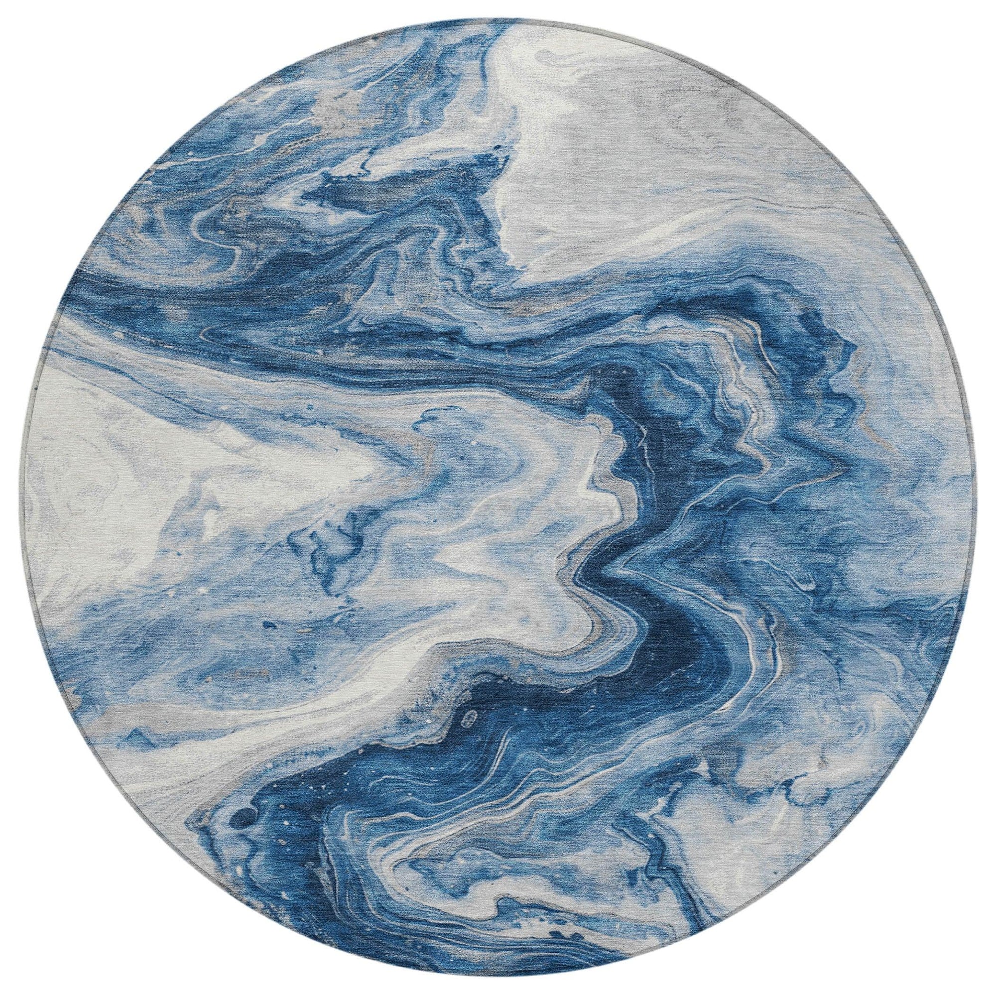 Addison Rugs Faeras Blue Washable Indoor-Outdoor Rug