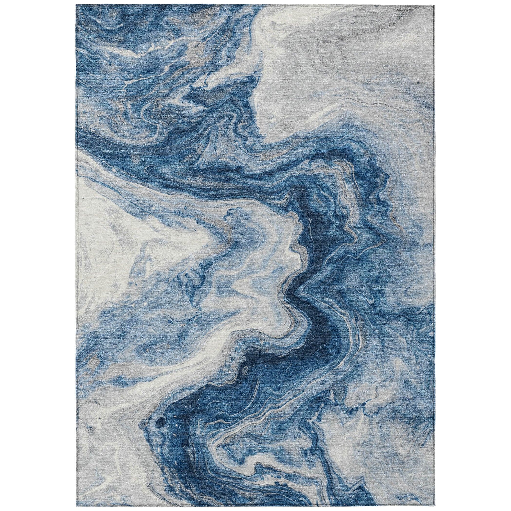 Addison Rugs Faeras Blue Washable Indoor-Outdoor Rug