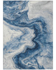 Addison Rugs Faeras Blue Washable Indoor-Outdoor Rug