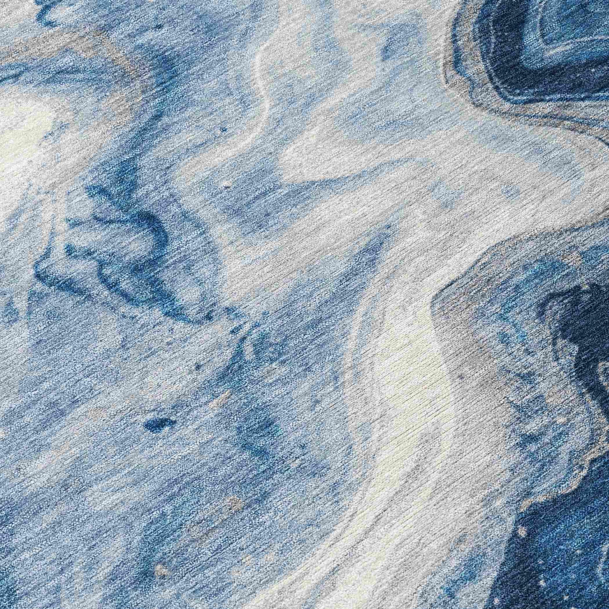 Addison Rugs Faeras Blue Washable Indoor-Outdoor Rug
