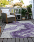 Addison Rugs Faeras Purple Washable Indoor-Outdoor Rug
