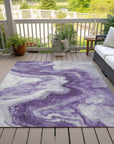 Addison Rugs Faeras Purple Washable Indoor-Outdoor Rug