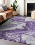 Addison Rugs Faeras Purple Washable Indoor-Outdoor Rug