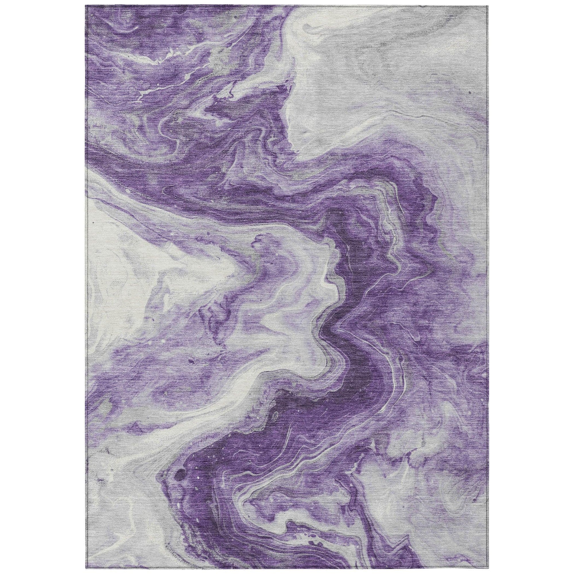 Addison Rugs Faeras Purple Washable Indoor-Outdoor Rug