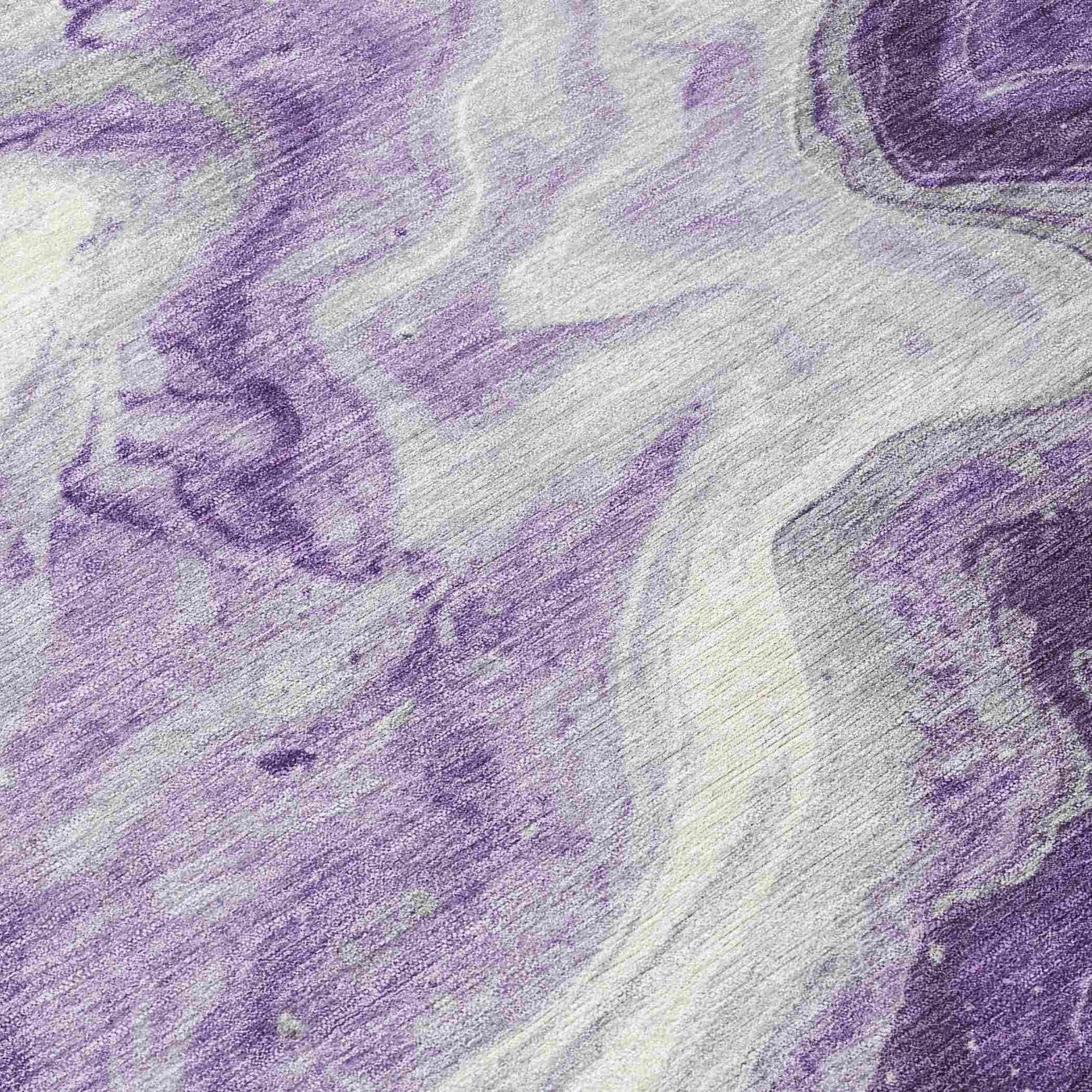 Addison Rugs Faeras Purple Washable Indoor-Outdoor Rug