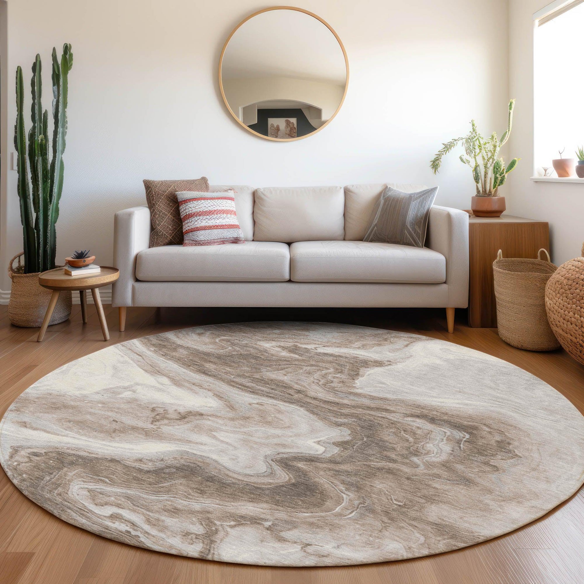 Addison Rugs Faeras Brown Washable Indoor-Outdoor Rug