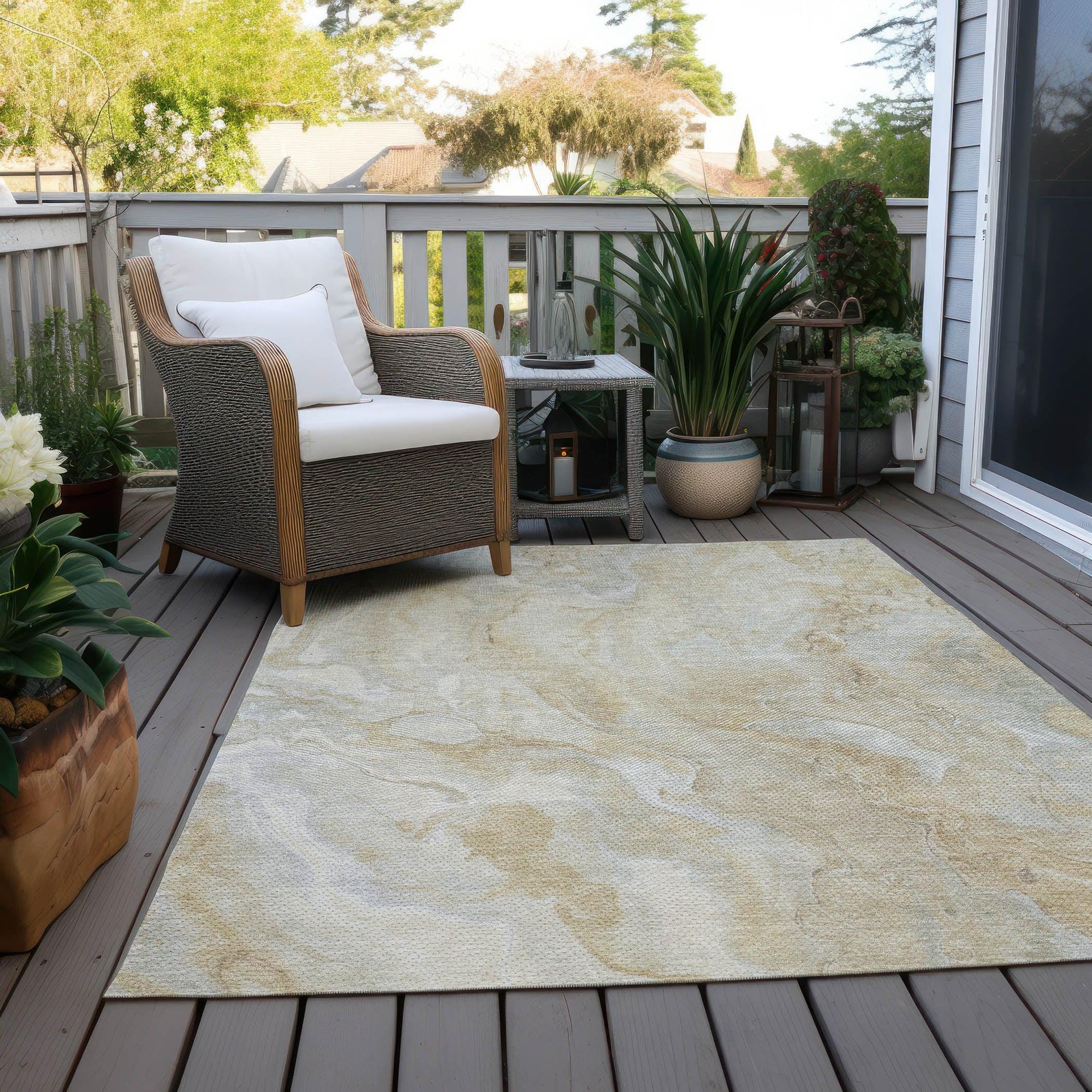 Addison Rugs Faerel Brown Washable Indoor-Outdoor Rug