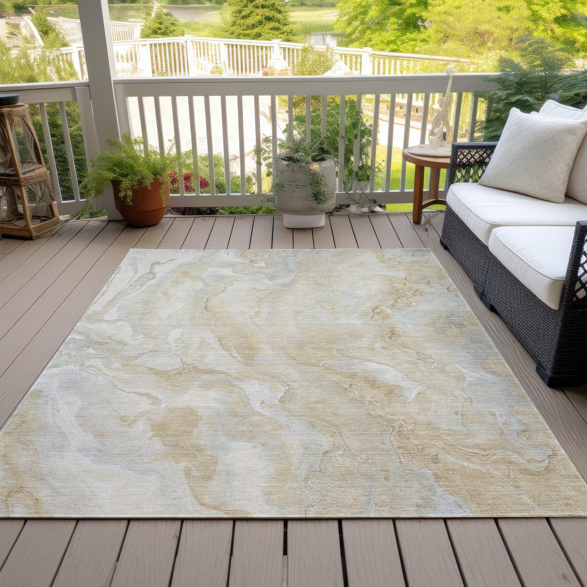 Addison Rugs Faerel Brown Washable Indoor-Outdoor Rug