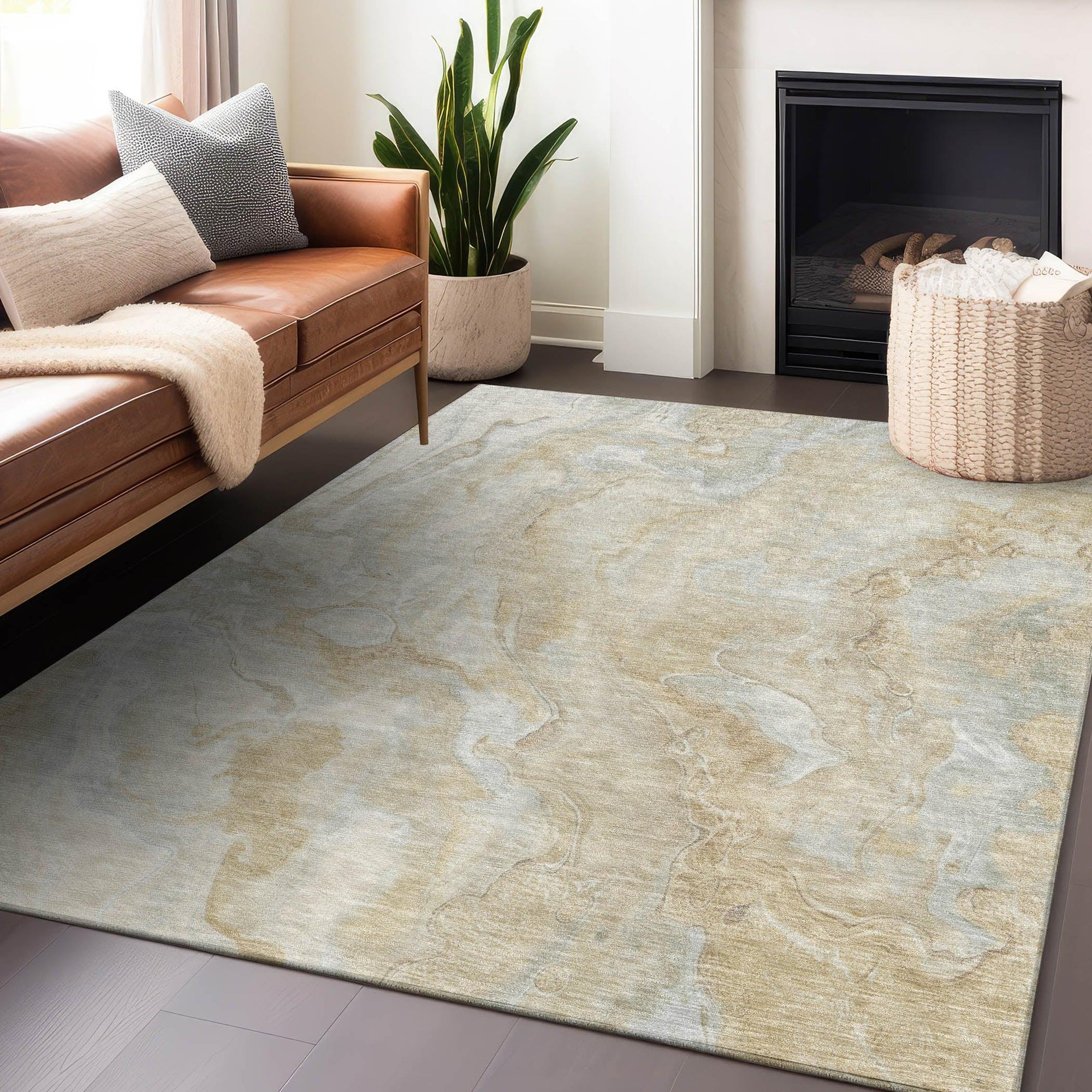 Addison Rugs Faerel Brown Washable Indoor-Outdoor Rug