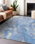Addison Rugs Faerel Blue Washable Indoor-Outdoor Rug