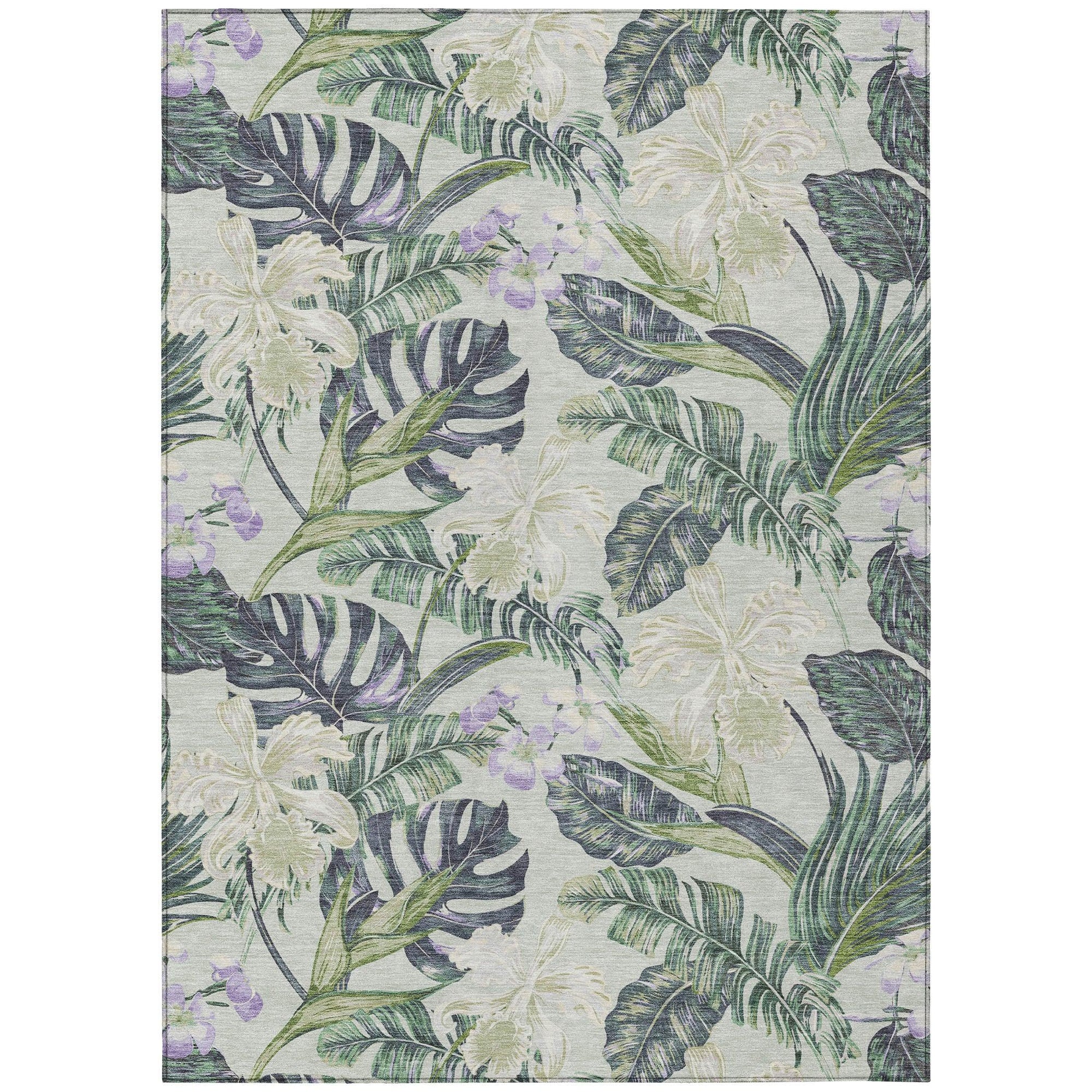 Addison Rugs Faereth Green Washable Indoor-Outdoor Rug