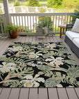 Addison Rugs Faereth Black Washable Indoor-Outdoor Rug