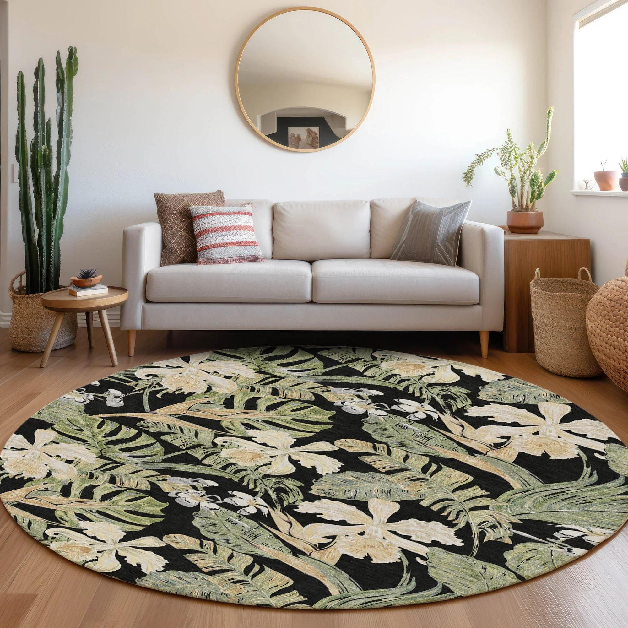 Addison Rugs Faereth Black Washable Indoor-Outdoor Rug