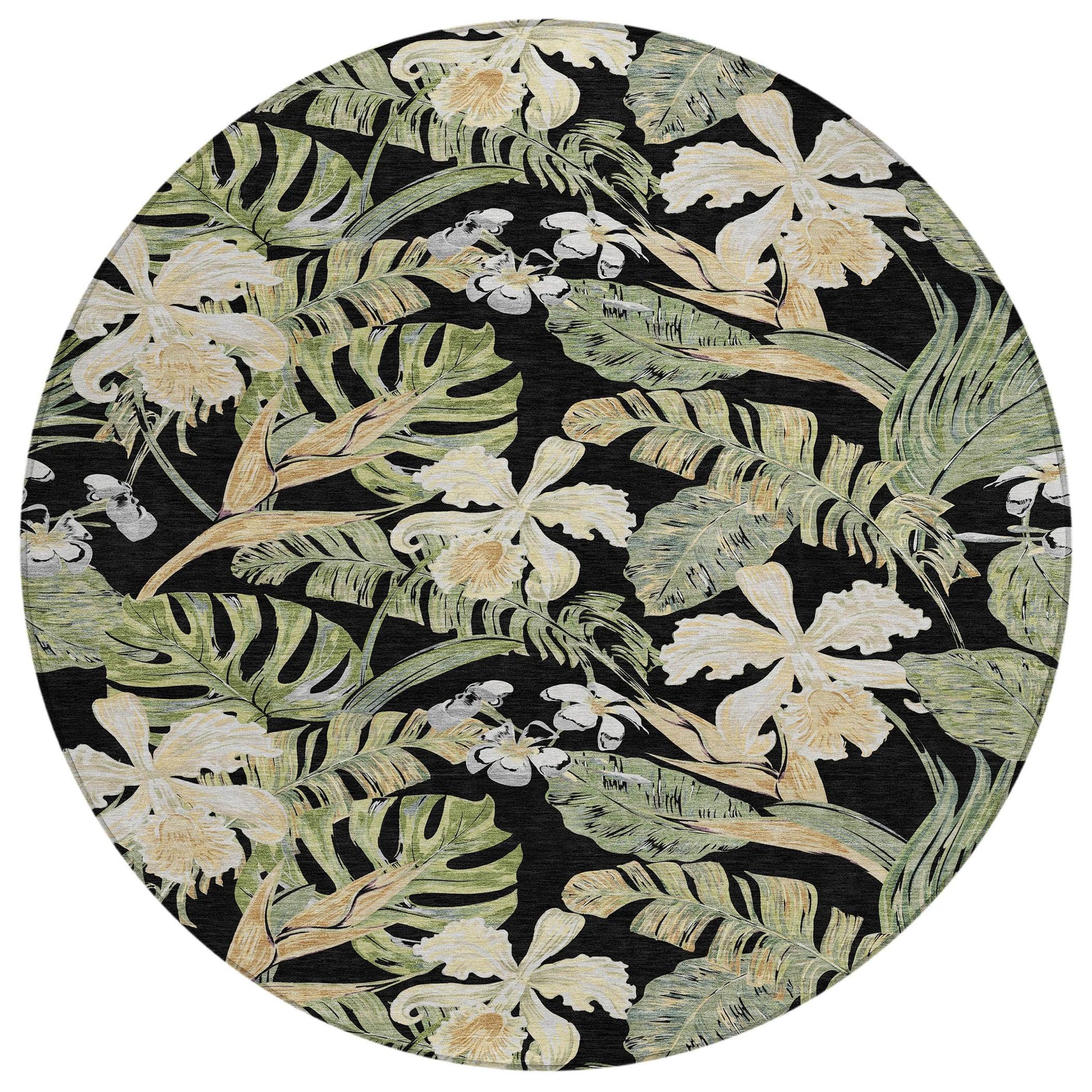 Addison Rugs Faereth Black Washable Indoor-Outdoor Rug