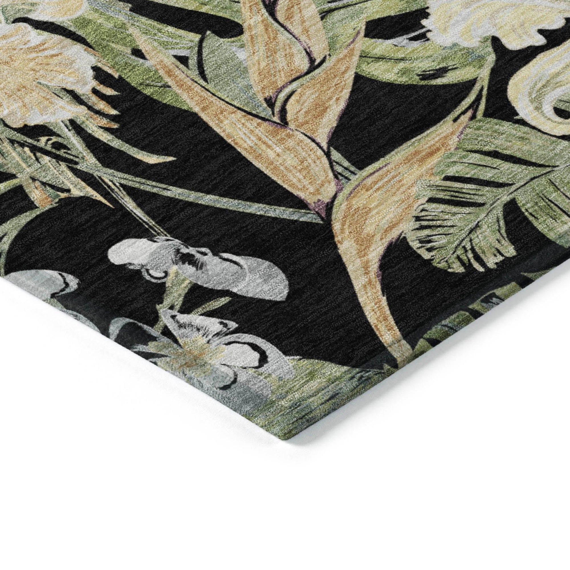 Addison Rugs Faereth Black Washable Indoor-Outdoor Rug
