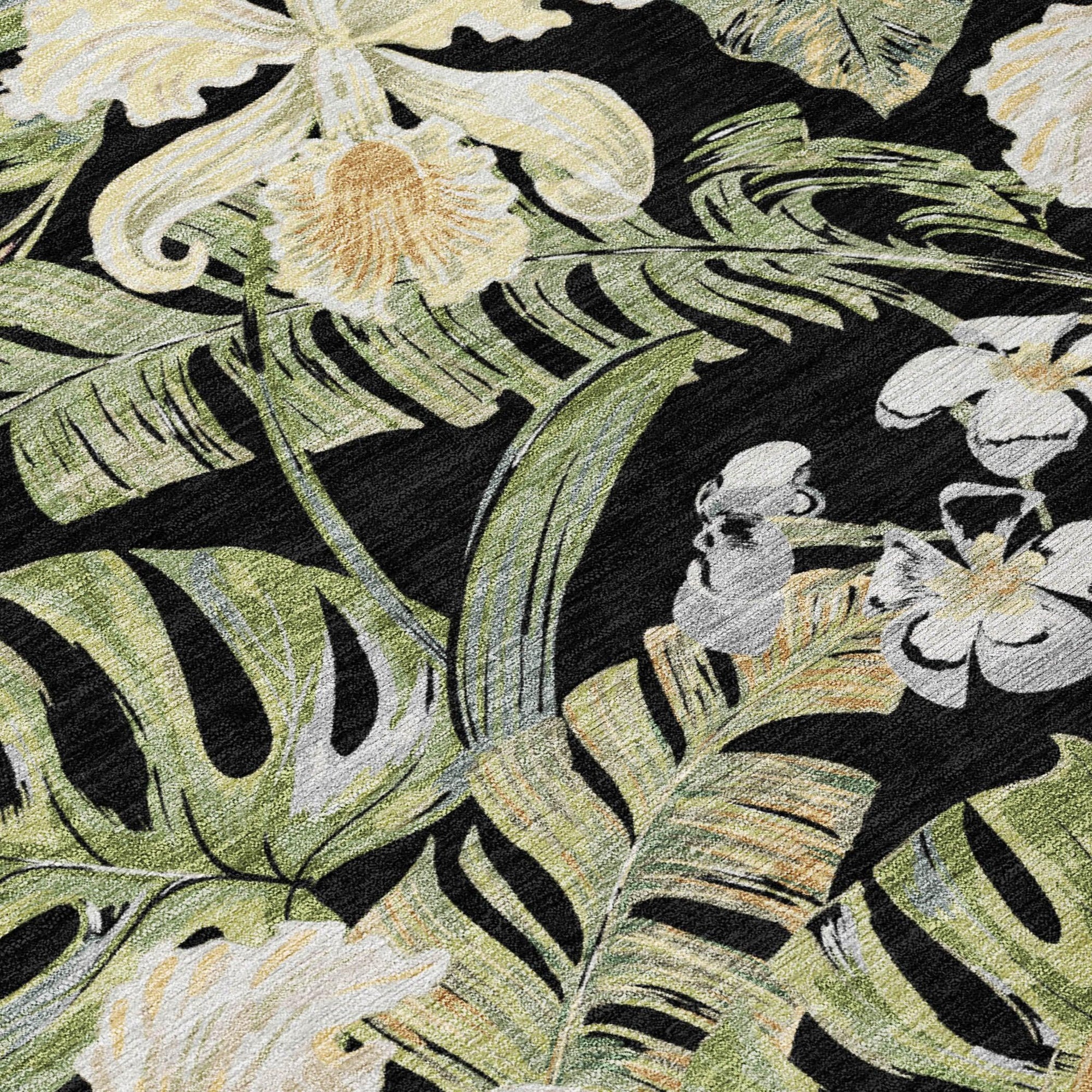 Addison Rugs Faereth Black Washable Indoor-Outdoor Rug