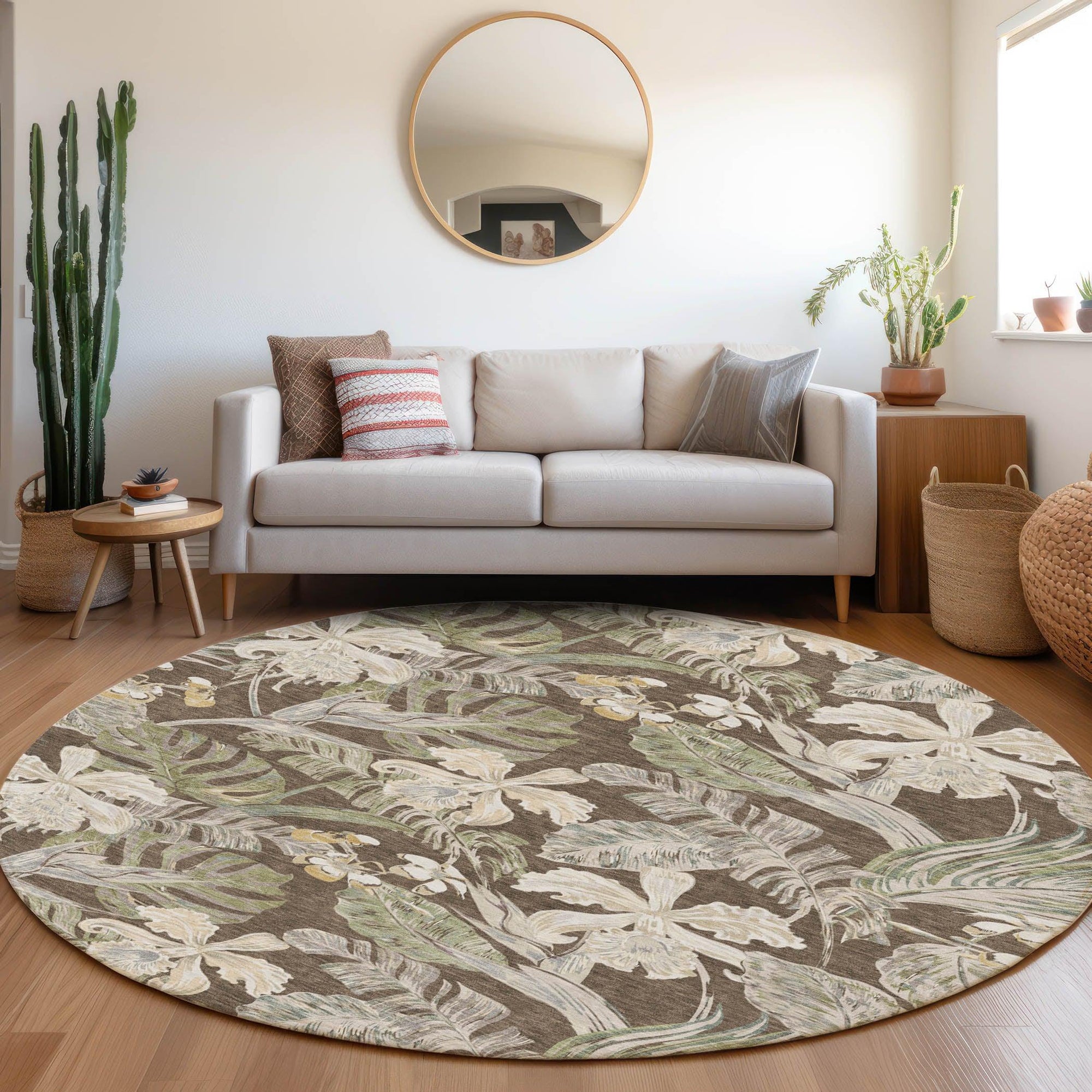 Addison Rugs Faereth Brown Washable Indoor-Outdoor Rug