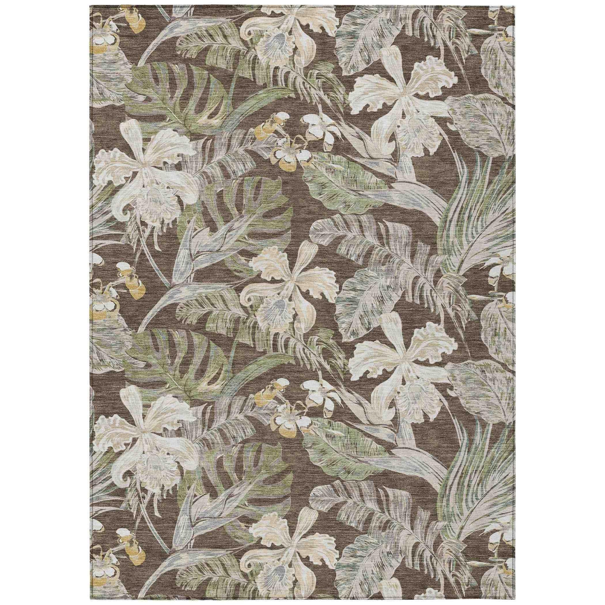 Addison Rugs Faereth Brown Washable Indoor-Outdoor Rug