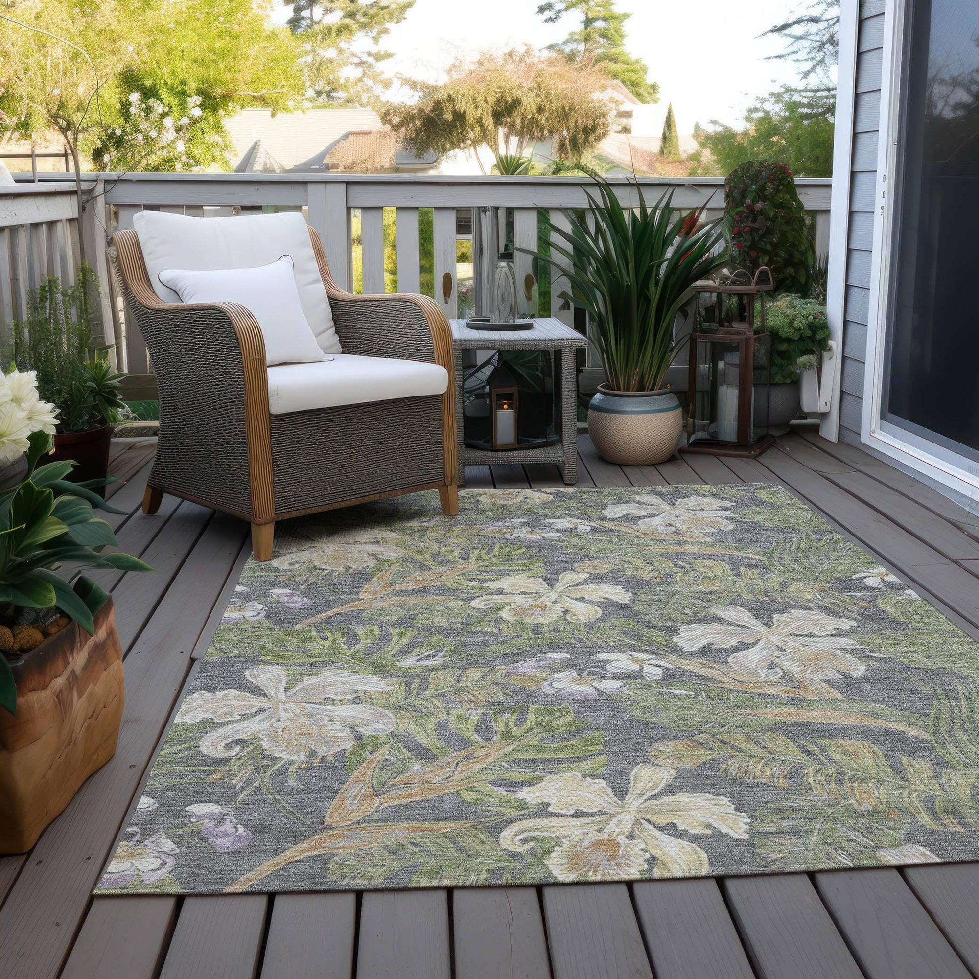 Addison Rugs Faereth Gray Washable Indoor-Outdoor Rug
