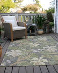 Faereth Gray Washable Indoor-Outdoor Rug