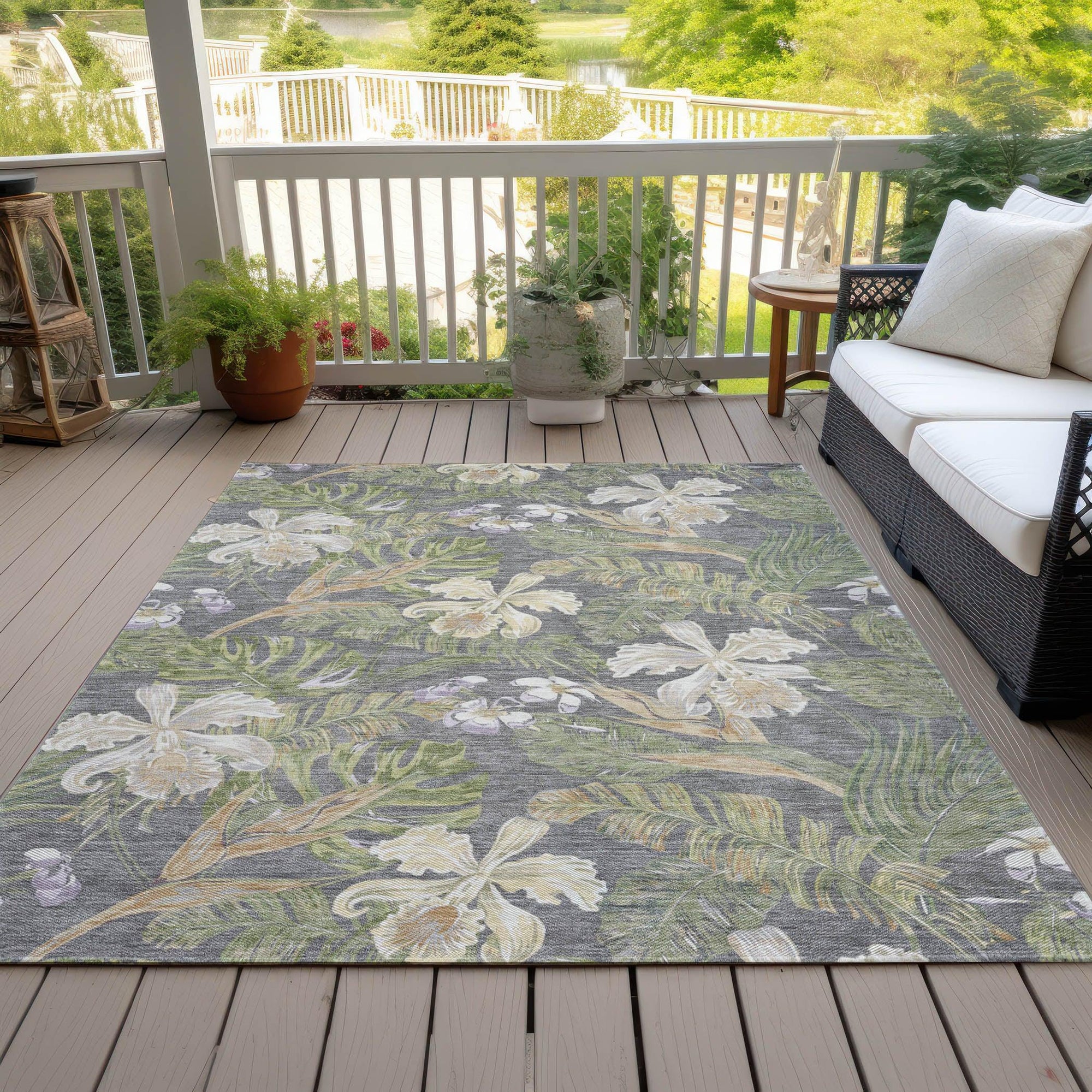 Addison Rugs Faereth Gray Washable Indoor-Outdoor Rug