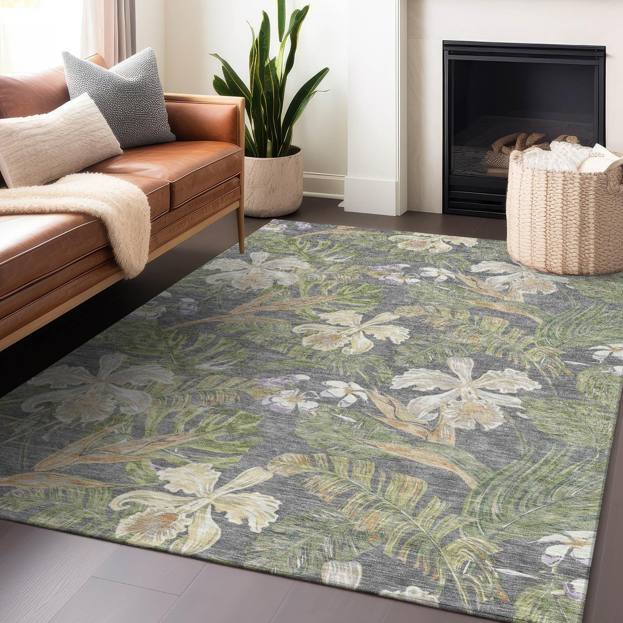 Addison Rugs Faereth Gray Washable Indoor-Outdoor Rug