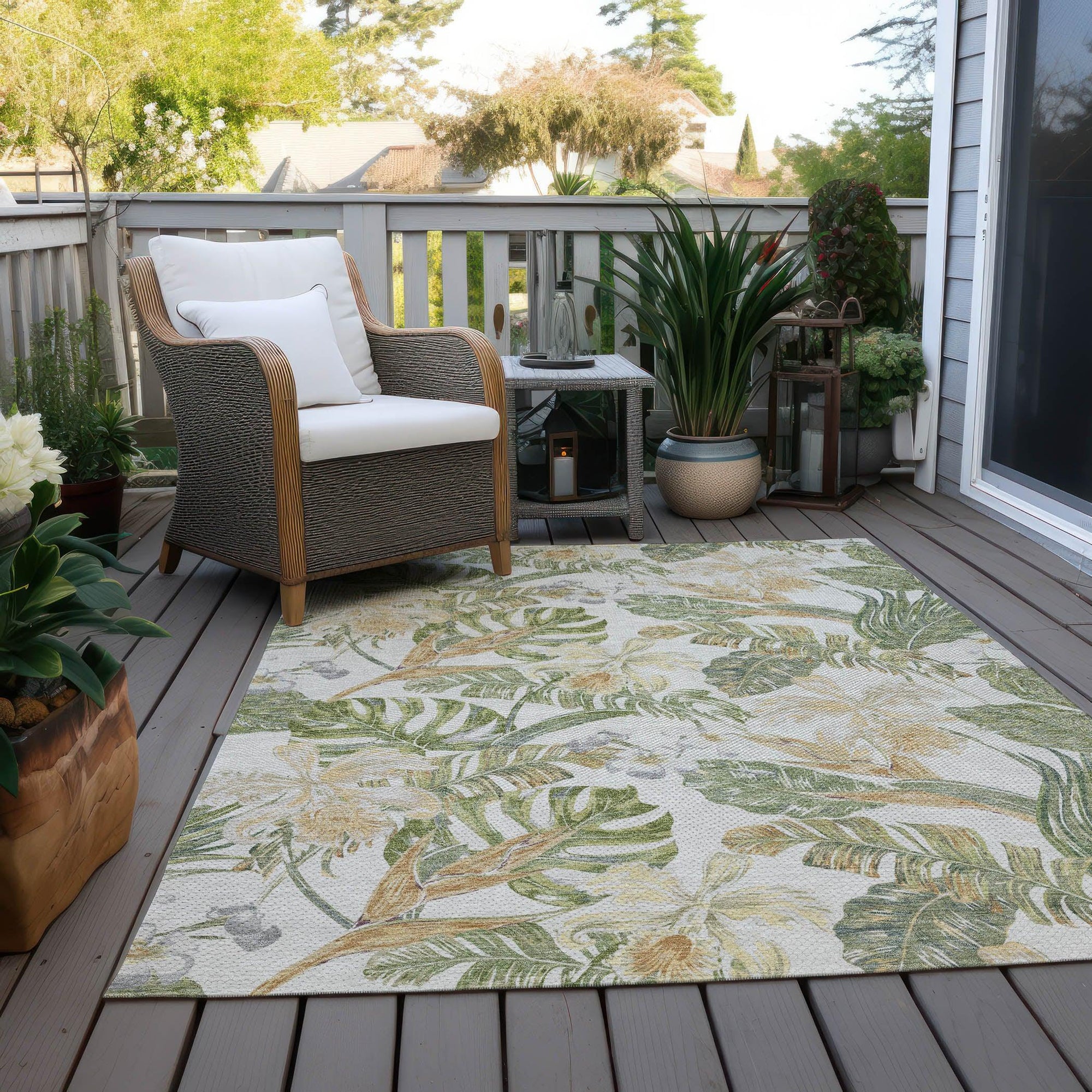 Addison Rugs Faereth Ivory Washable Indoor-Outdoor Rug