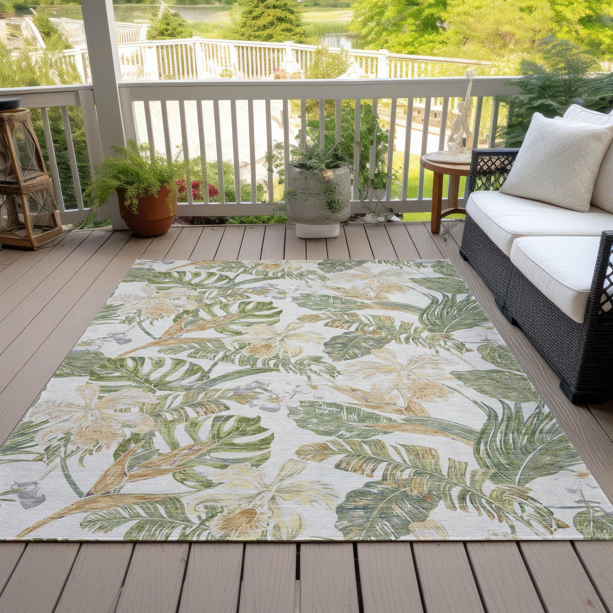 Addison Rugs Faereth Ivory Washable Indoor-Outdoor Rug