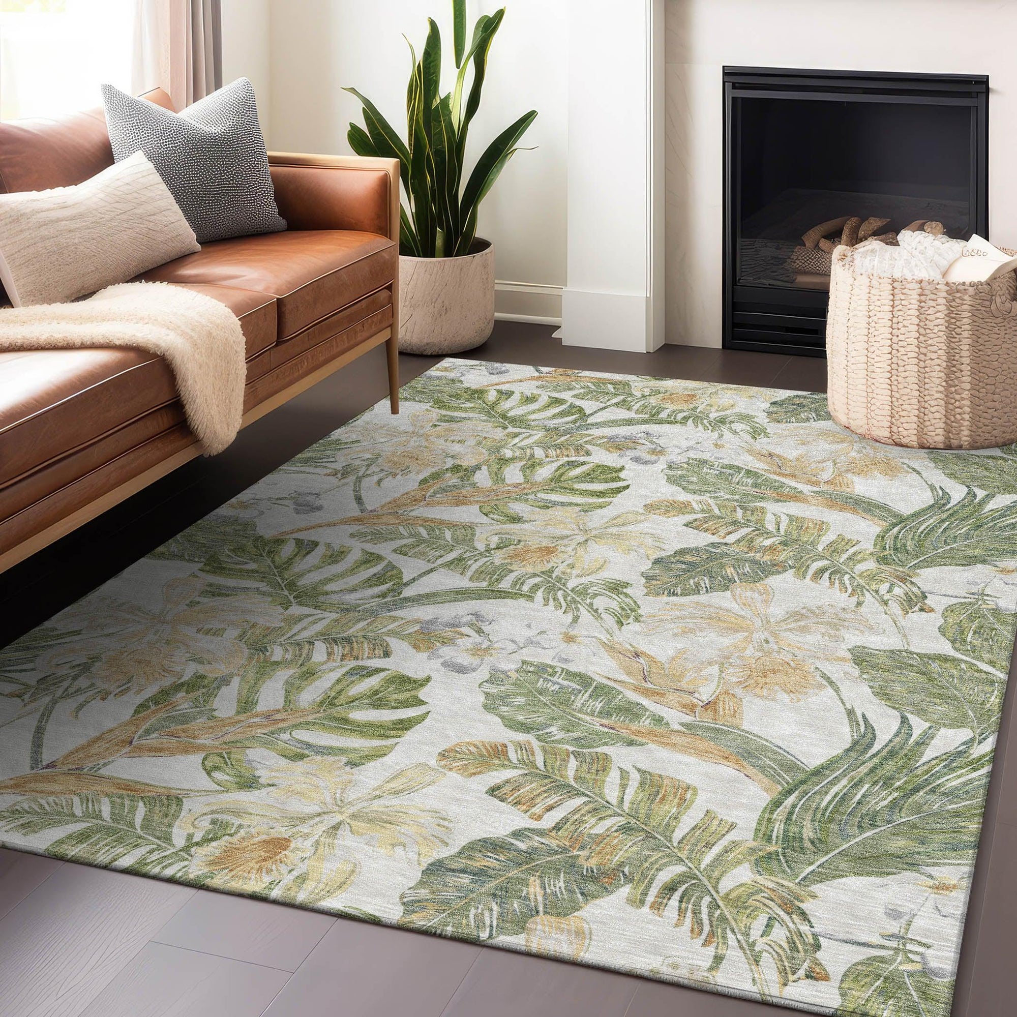 Addison Rugs Faereth Ivory Washable Indoor-Outdoor Rug