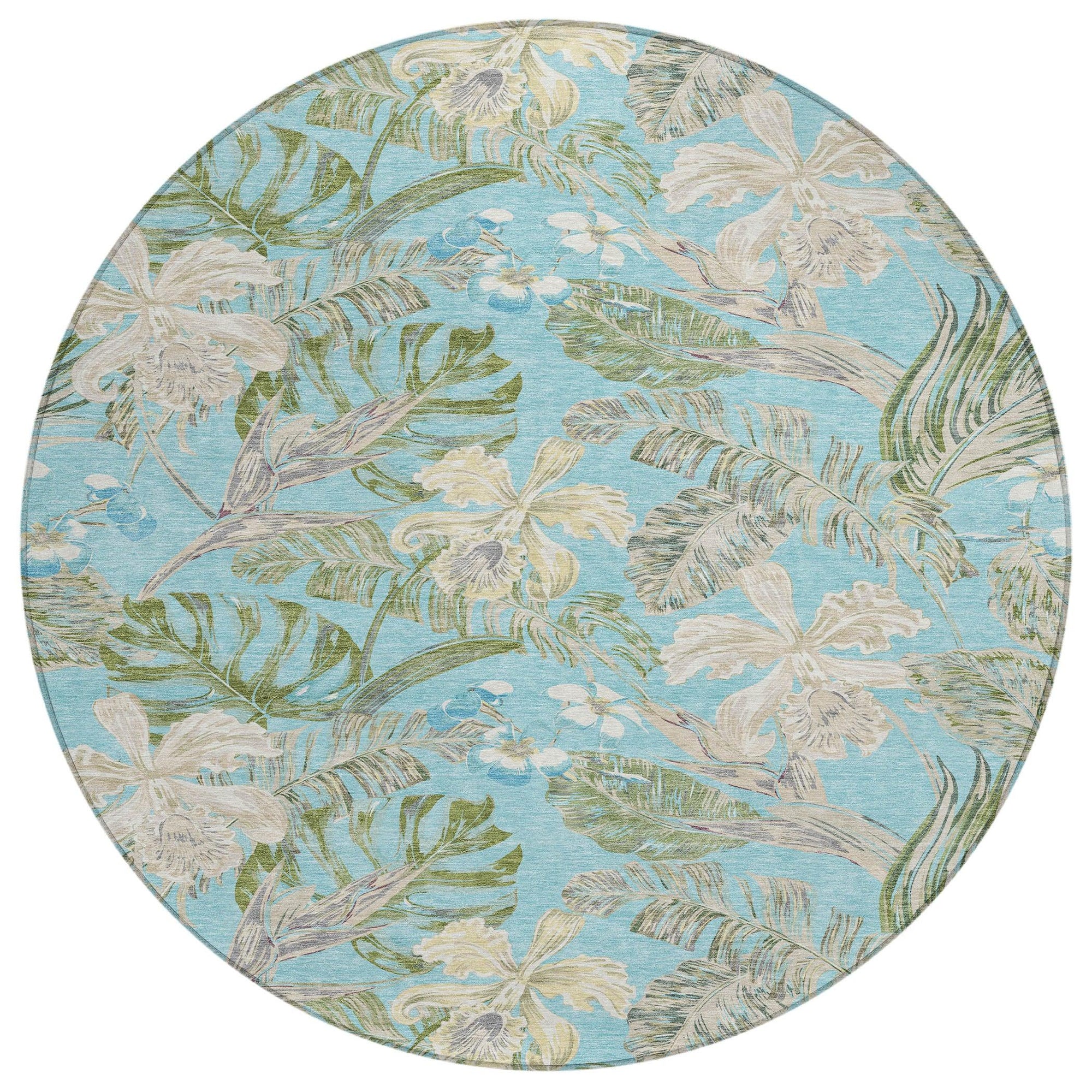 Addison Rugs Faereth Teal Washable Indoor-Outdoor Rug