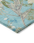 Faereth Teal Washable Indoor-Outdoor Rug
