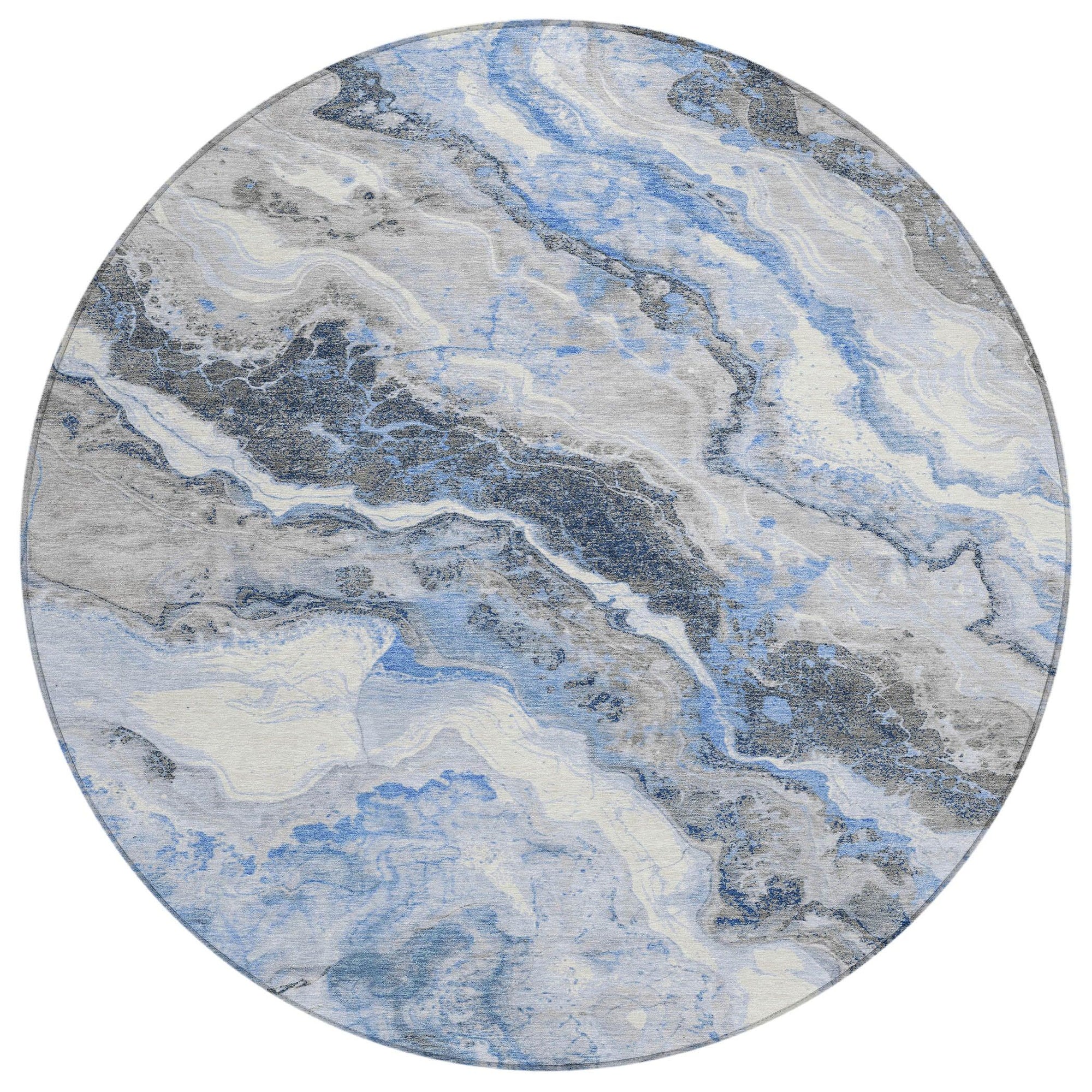 Addison Rugs Faeriel Blue Washable Indoor-Outdoor Rug