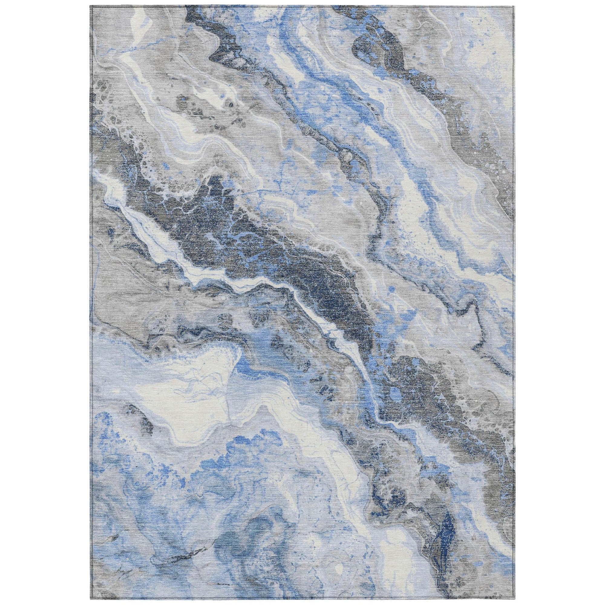 Addison Rugs Faeriel Blue Washable Indoor-Outdoor Rug