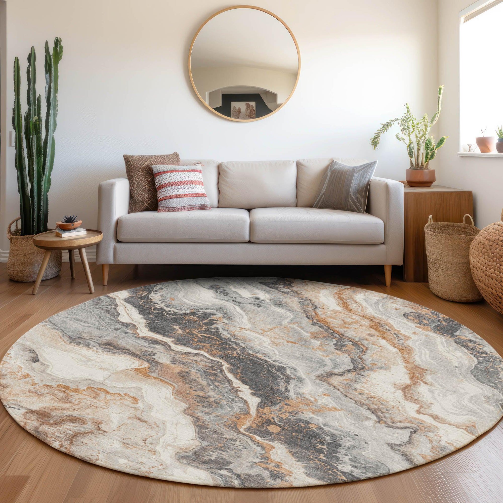 Addison Rugs Faeriel Gray Washable Indoor-Outdoor Rug