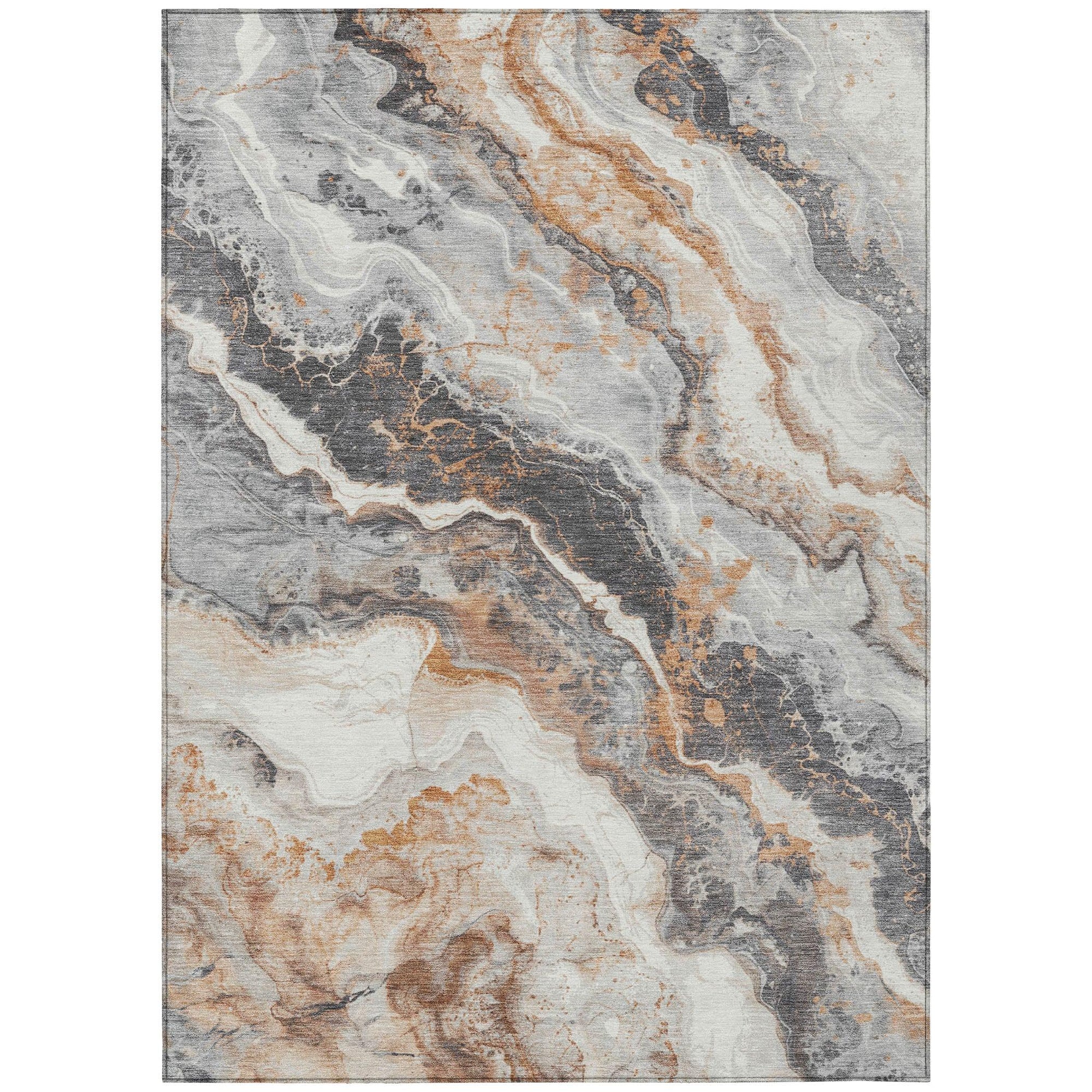 Addison Rugs Faeriel Gray Washable Indoor-Outdoor Rug