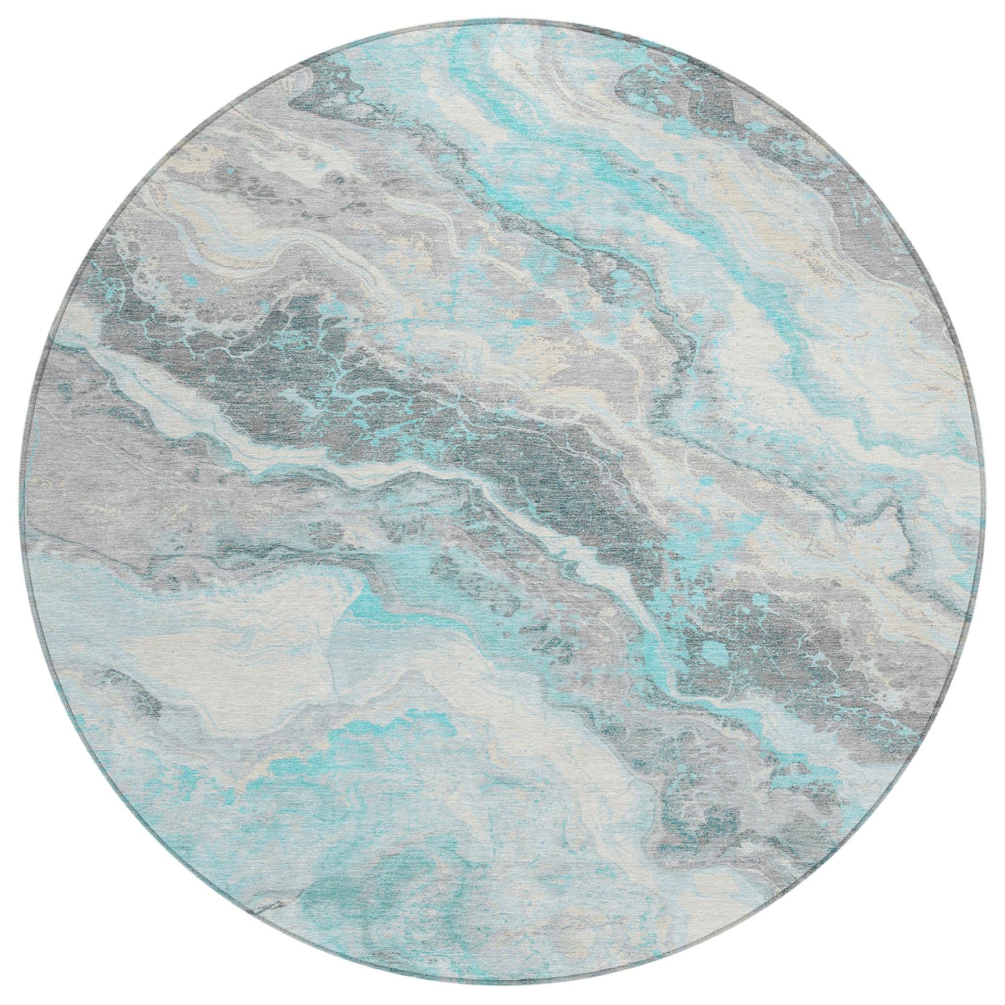 Addison Rugs Faeriel Teal Washable Indoor-Outdoor Rug