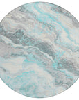 Addison Rugs Faeriel Teal Washable Indoor-Outdoor Rug