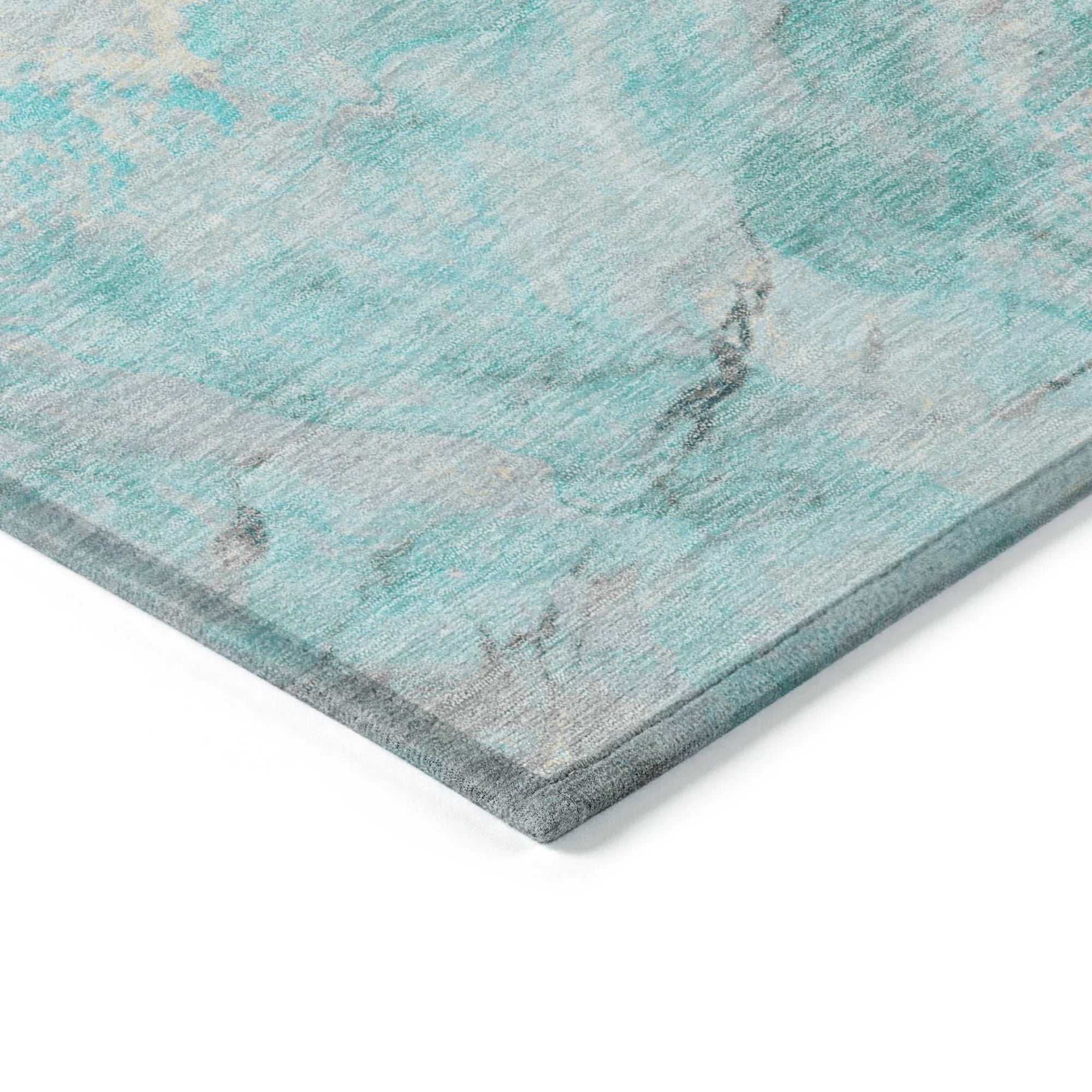 Addison Rugs Faeriel Teal Washable Indoor-Outdoor Rug
