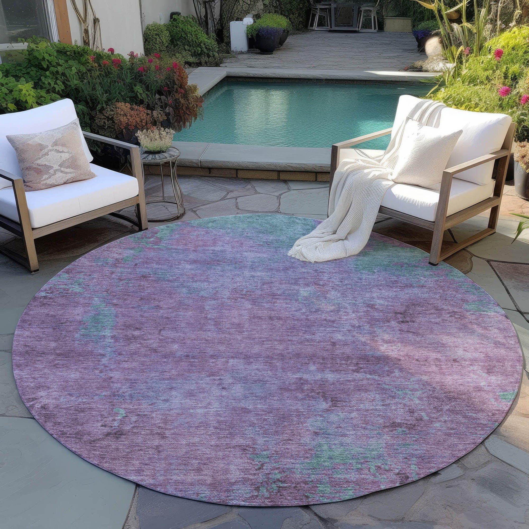 Addison Rugs Faerion Purple Washable Indoor-Outdoor Rug