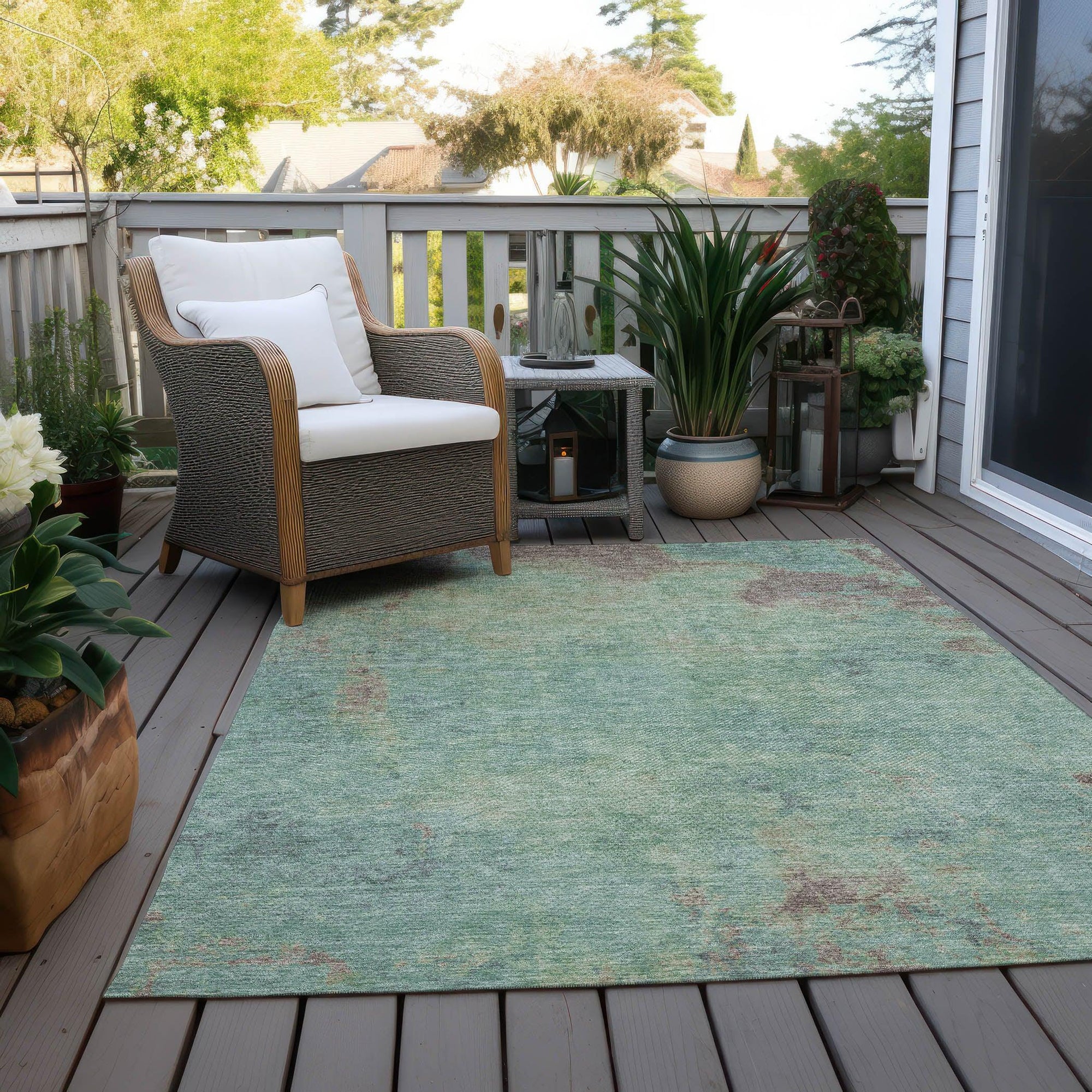 Addison Rugs Faerion Blue Washable Indoor-Outdoor Rug
