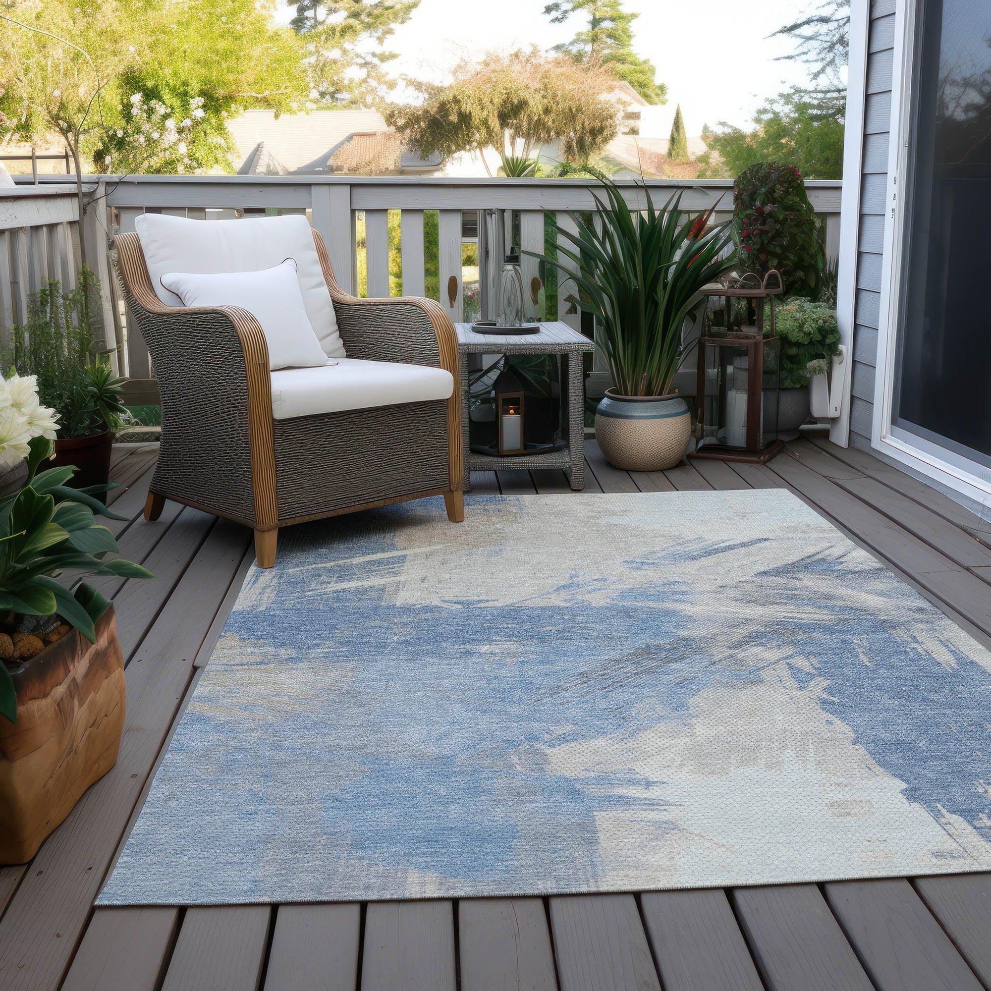Addison Rugs Faerira Denim Washable Indoor-Outdoor Rug