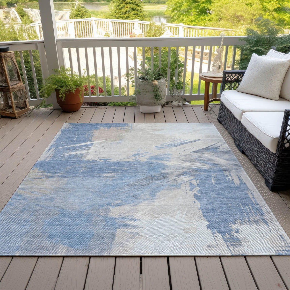 Addison Rugs Faerira Denim Washable Indoor-Outdoor Rug