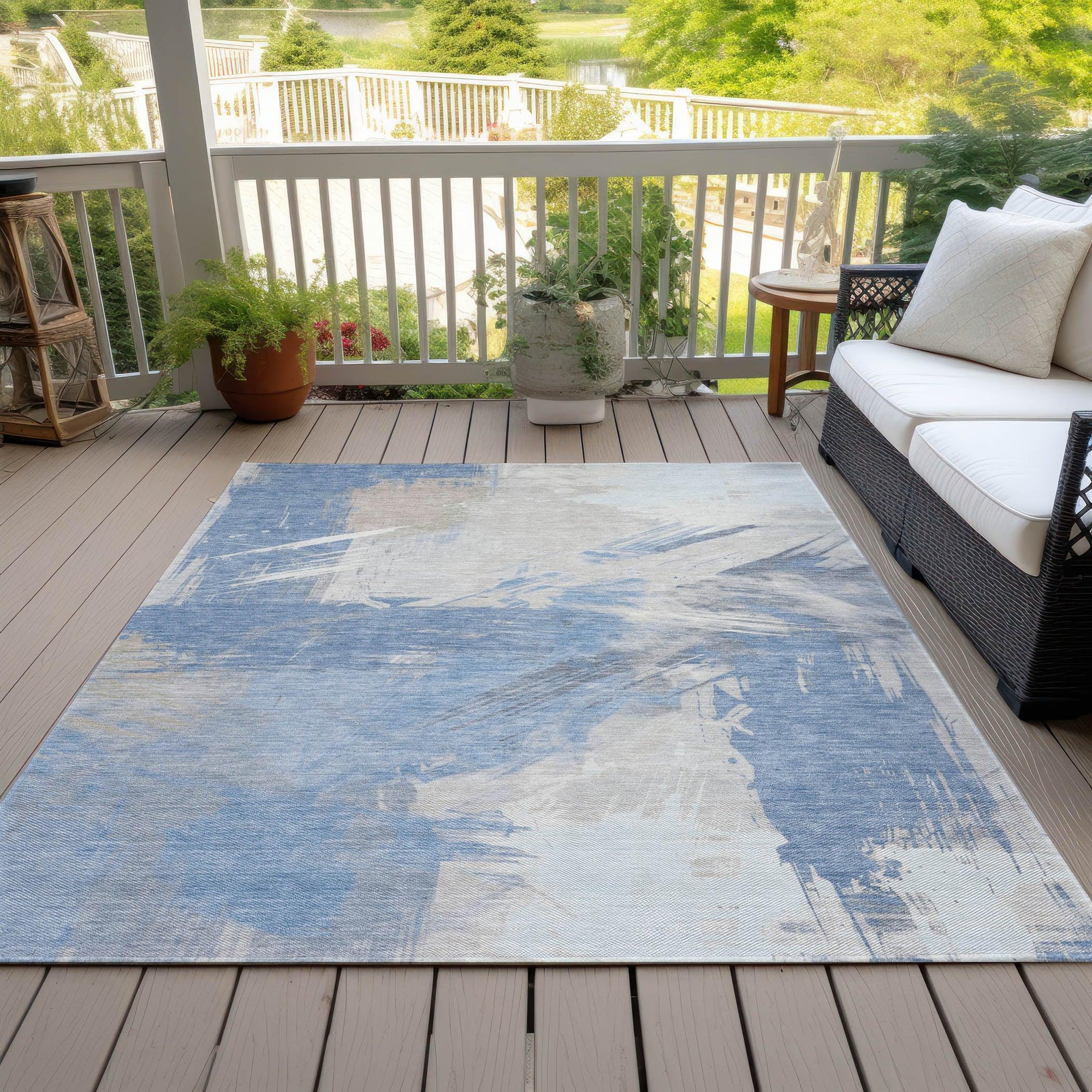 Addison Rugs Faerira Denim Washable Indoor-Outdoor Rug