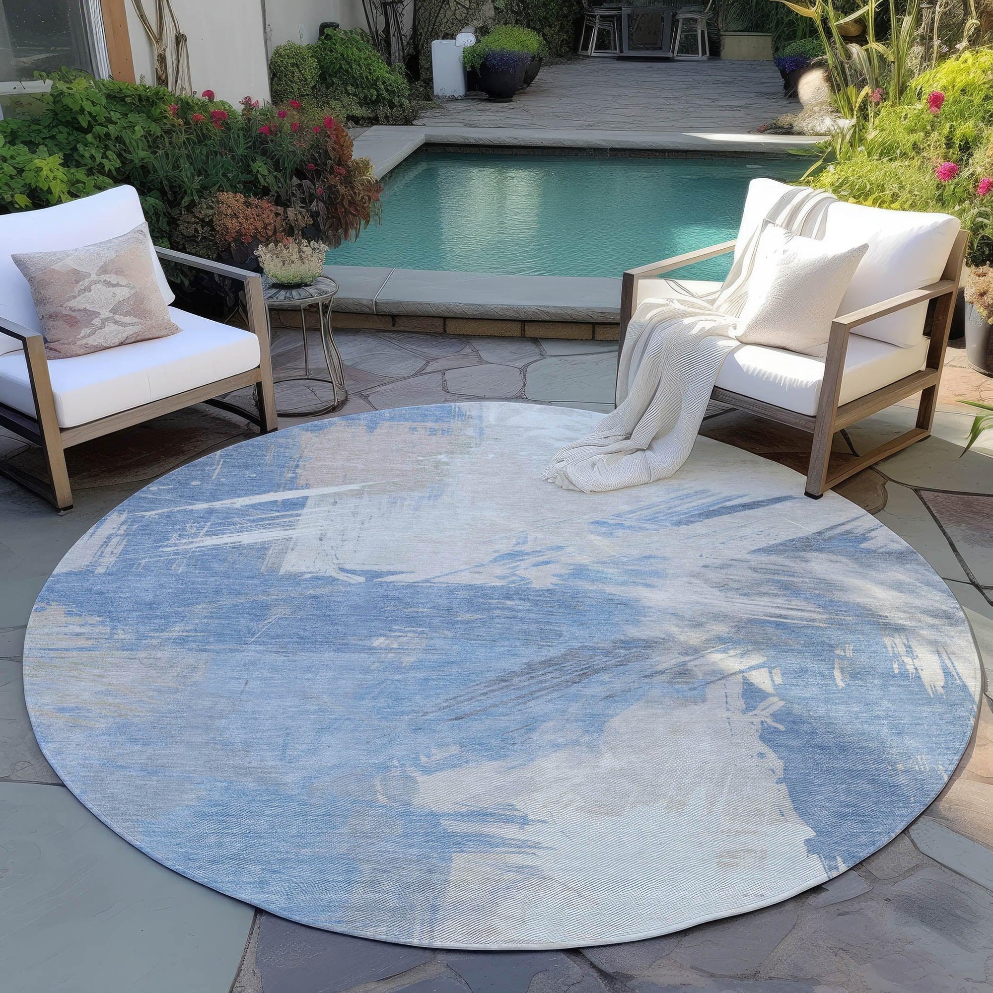 Addison Rugs Faerira Denim Washable Indoor-Outdoor Rug