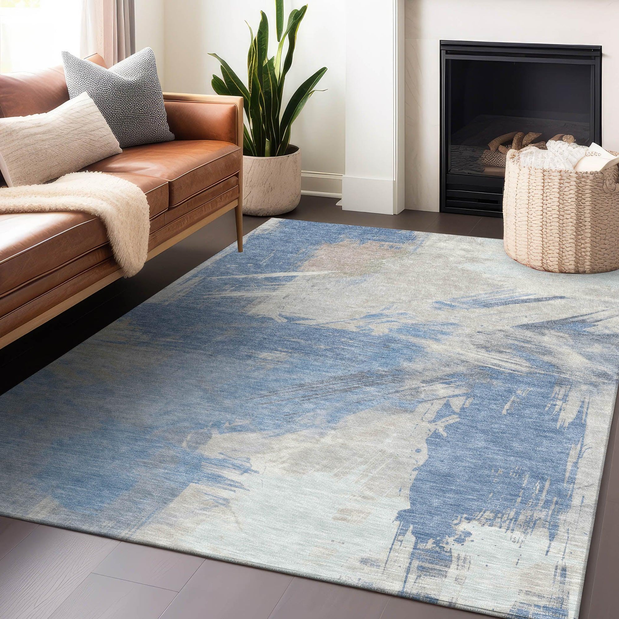Addison Rugs Faerira Denim Washable Indoor-Outdoor Rug